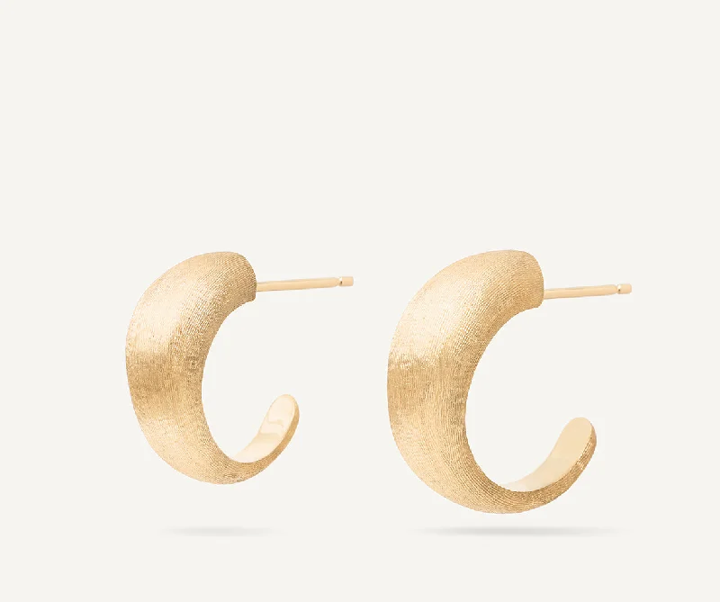 18K Yellow Gold Graduated Huggie Earrings