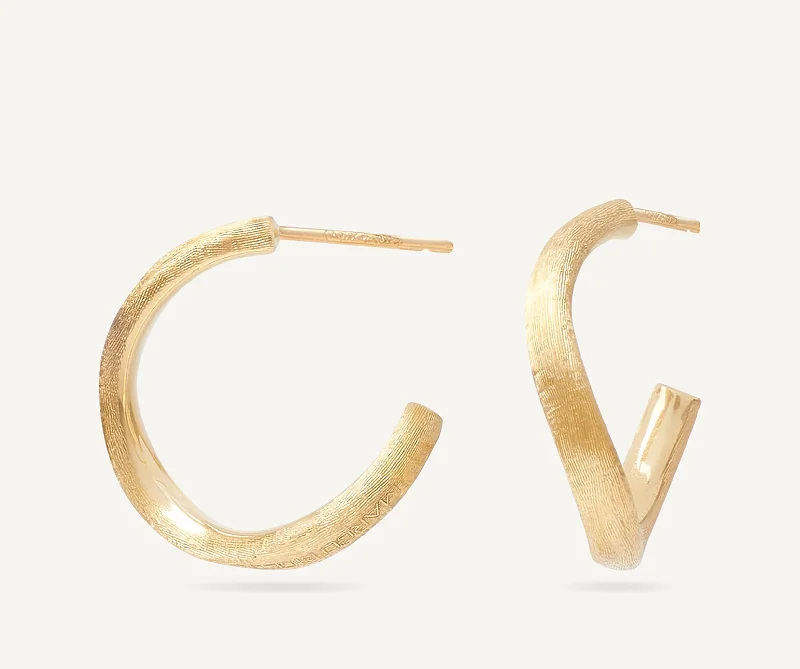 18K Yellow Gold Hoop Earrings