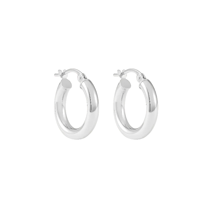 Ailiya Hoop Earrings 13mm - Silver