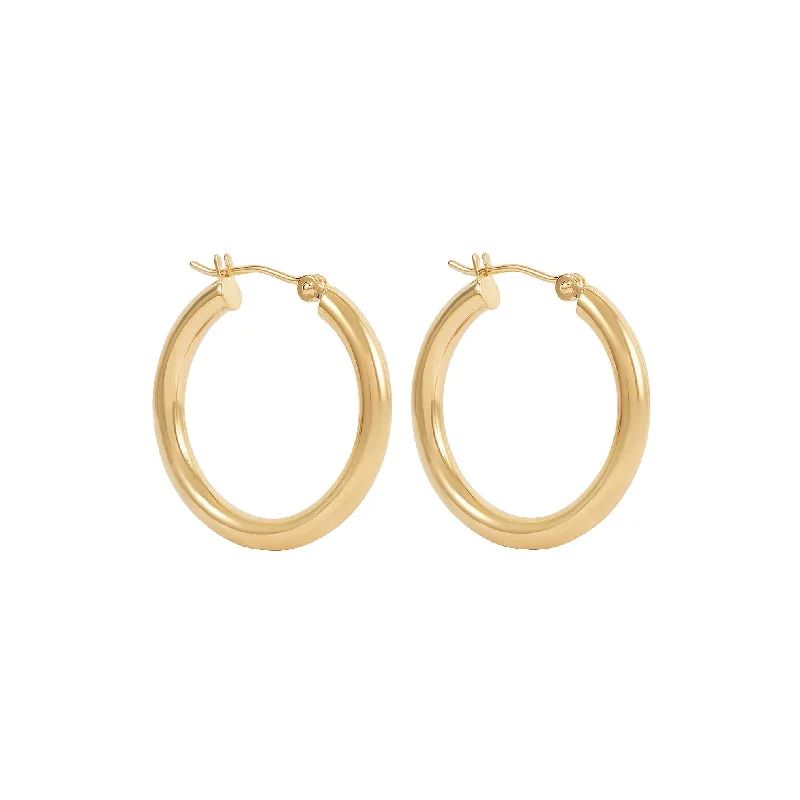 Ailiya Hoop Earrings 14k 25mm - Solid Gold