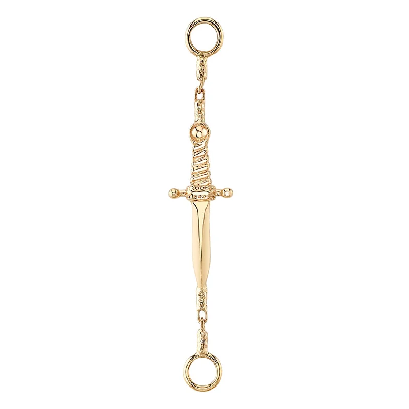 "Dagger" Miranda Chain Charm in Gold