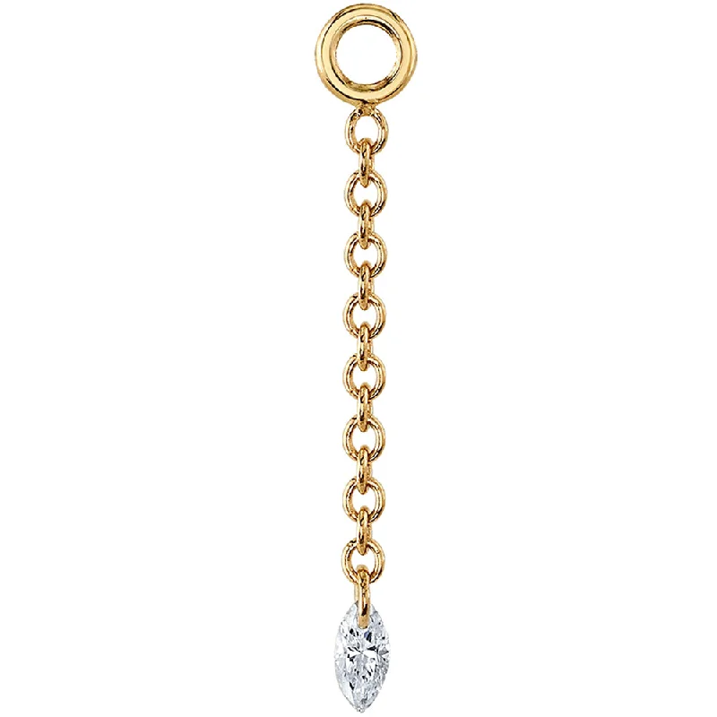 "Kairos" Chain Charm in Gold with DIAMOND