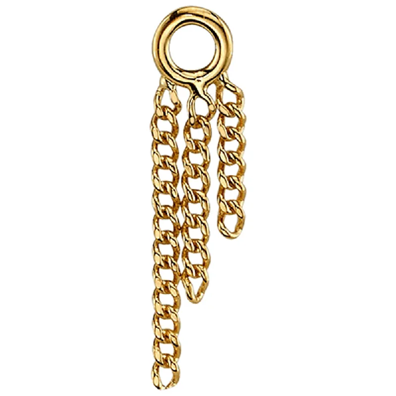 "Perdita 3" Chain Charm in Gold