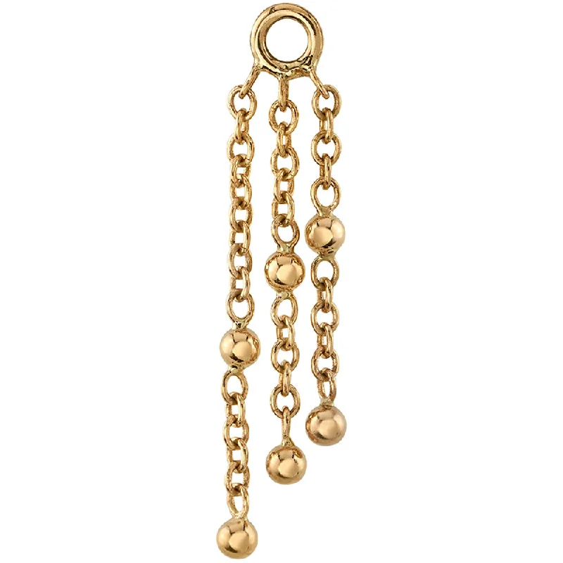 "Raindrops" Chain Charm in Gold