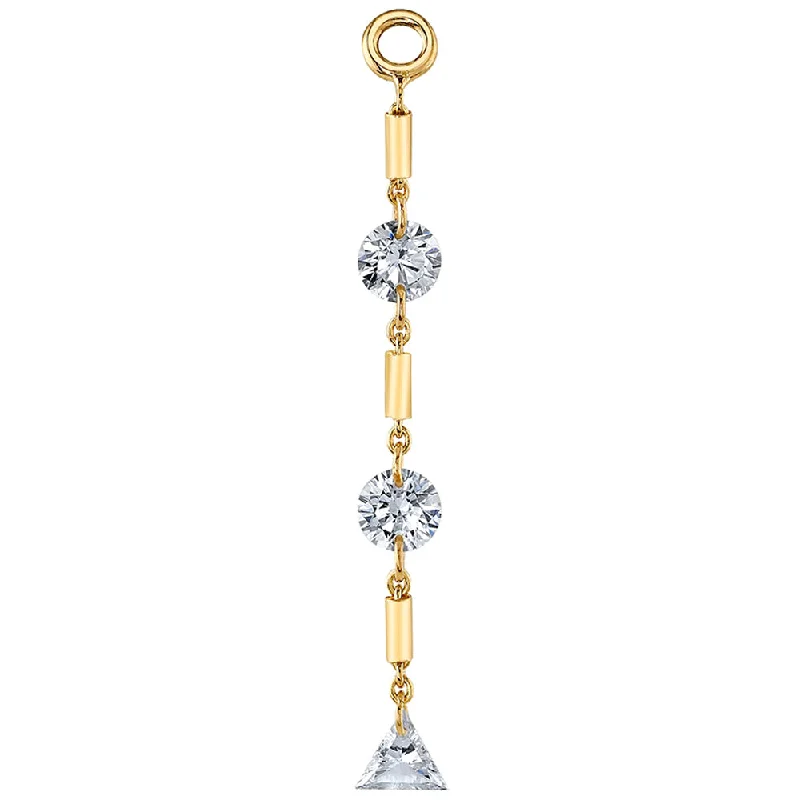 "Varuna" Chain Charm in Gold with DIAMONDS