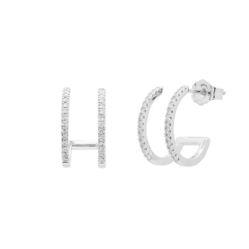 Diamond Earrings in 10kt White Gold (1/4ct tw)