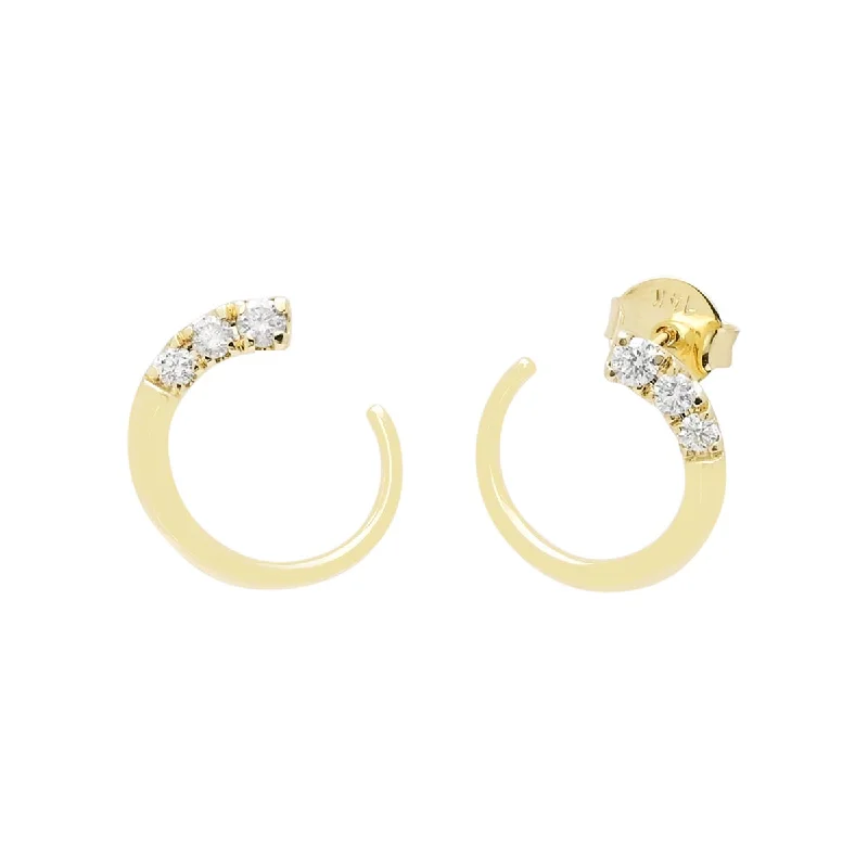 Diamond Earrings in 14kt Yellow Gold (1/4ct tw)