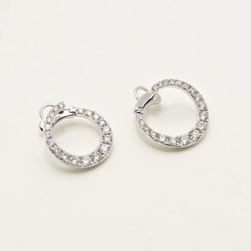 Diamond Fashion Earrings in 14kt White Gold (1ct tw)