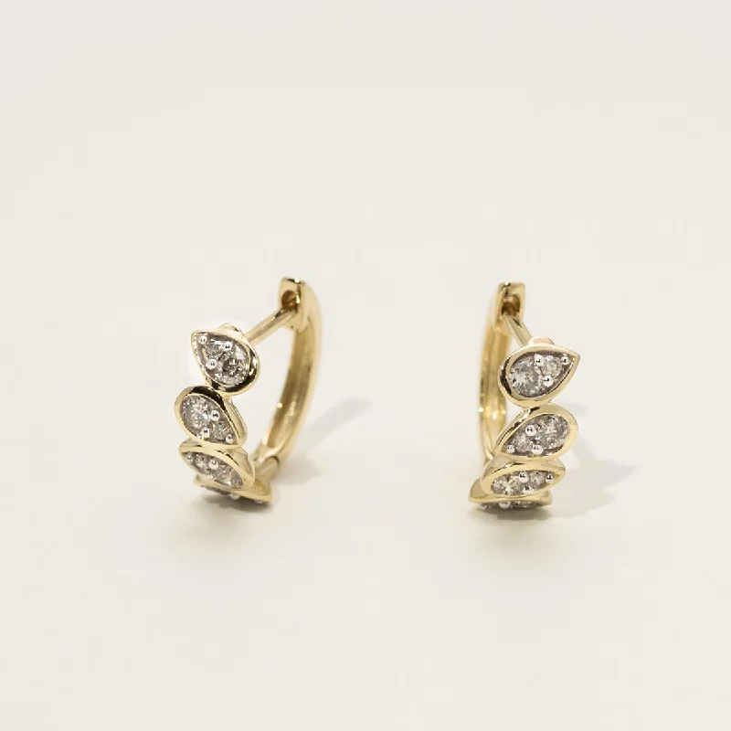 Diamond Hoop Earrings in 10kt Yellow Gold (1/3ct tw)