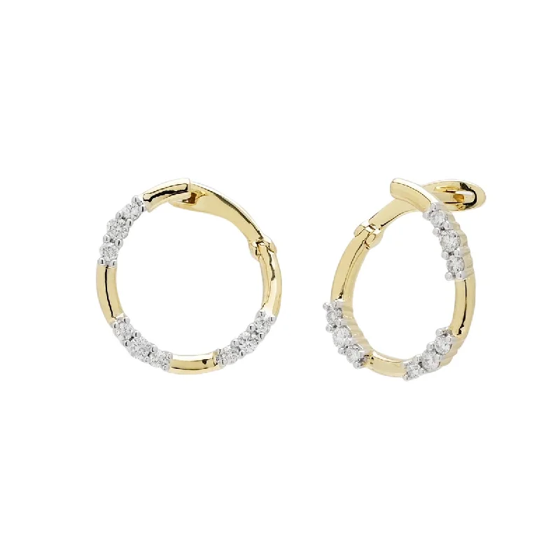 Diamond Hoop Earrings in 14kt Yellow Gold (1/3ct tw)