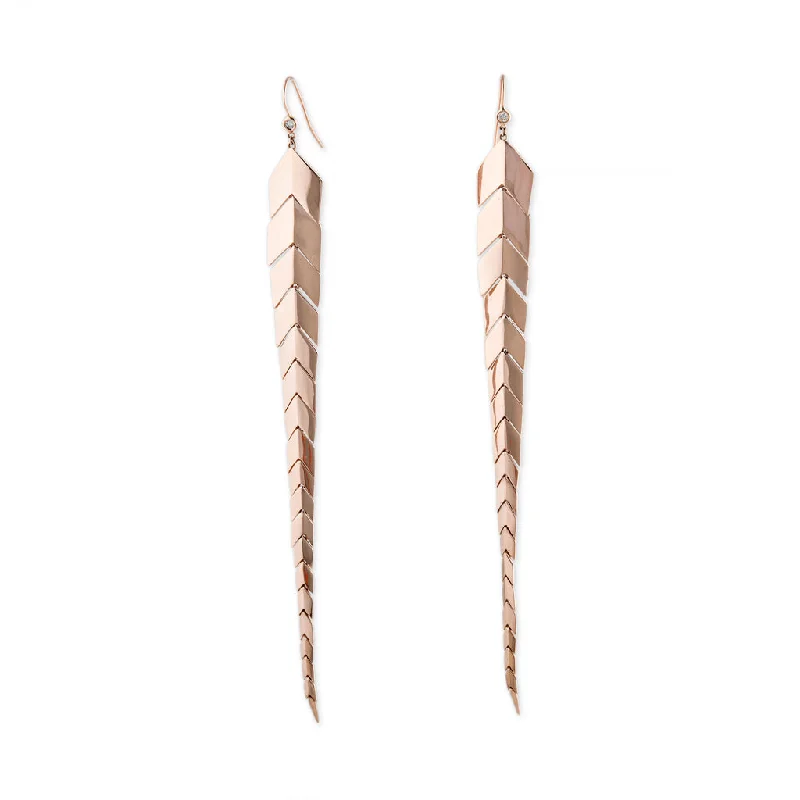 DIAMOND LONG FISHTAIL EARRINGS