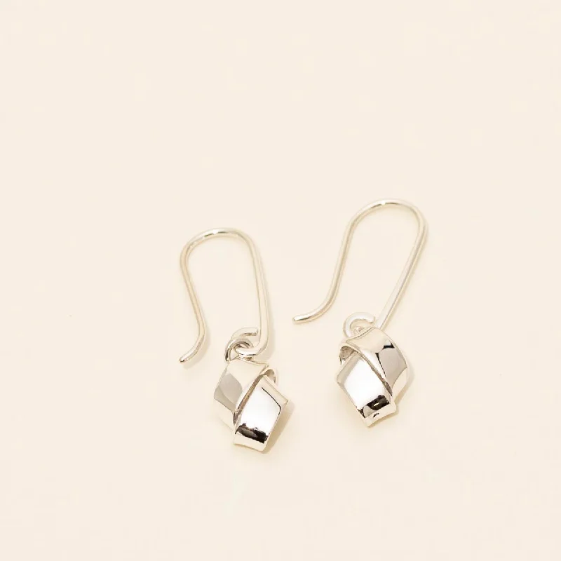 E.L. Designs Love Knot Dangle Earrings in Sterling Silver