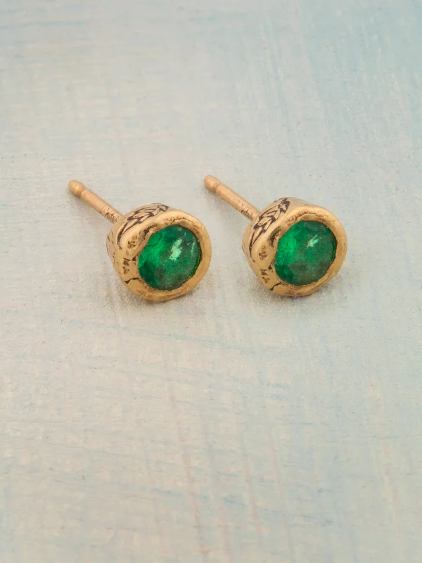 Emerald Heart Chakra Earrings