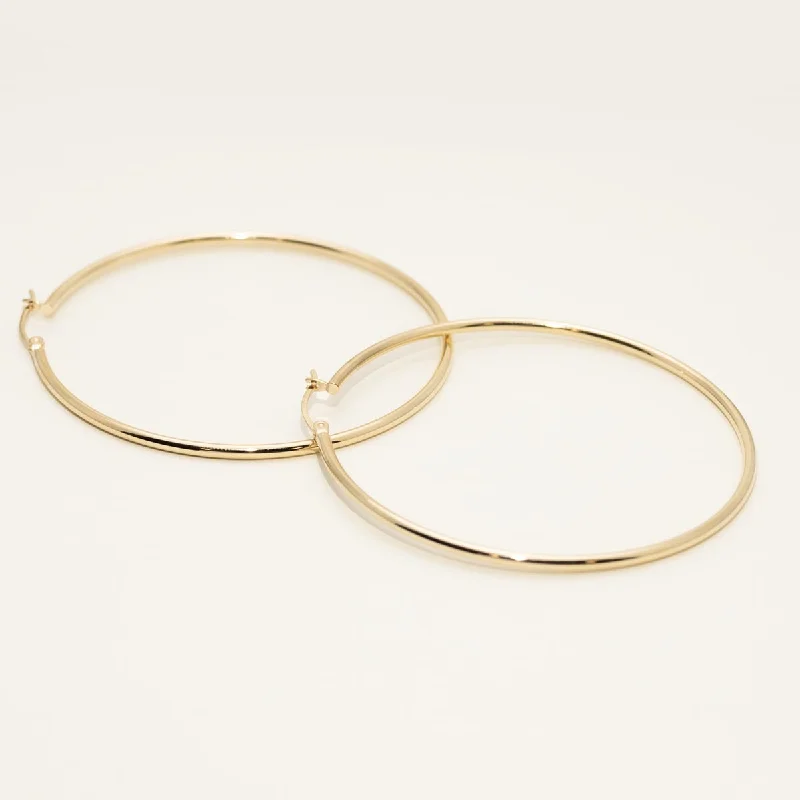 Estate Hoop Earrings in 14kt Yellow Gold