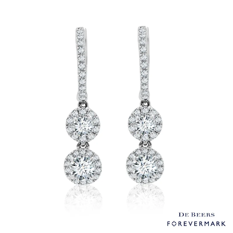 Forevermark Center of My Universe Diamond Halo Earrings in 18kt White Gold (1 1/4ct tw)