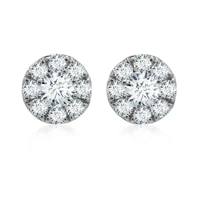 Forevermark Eternal Collection Diamond Halo Earrings in 18kt White Gold (1/3ct tw)