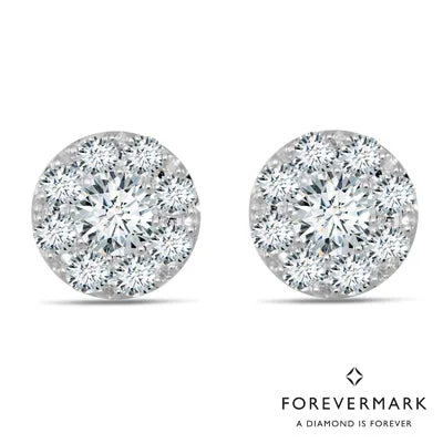 Forevermark Eternal Collection Diamond Halo Earrings in 18kt White Gold (3/4ct tw)