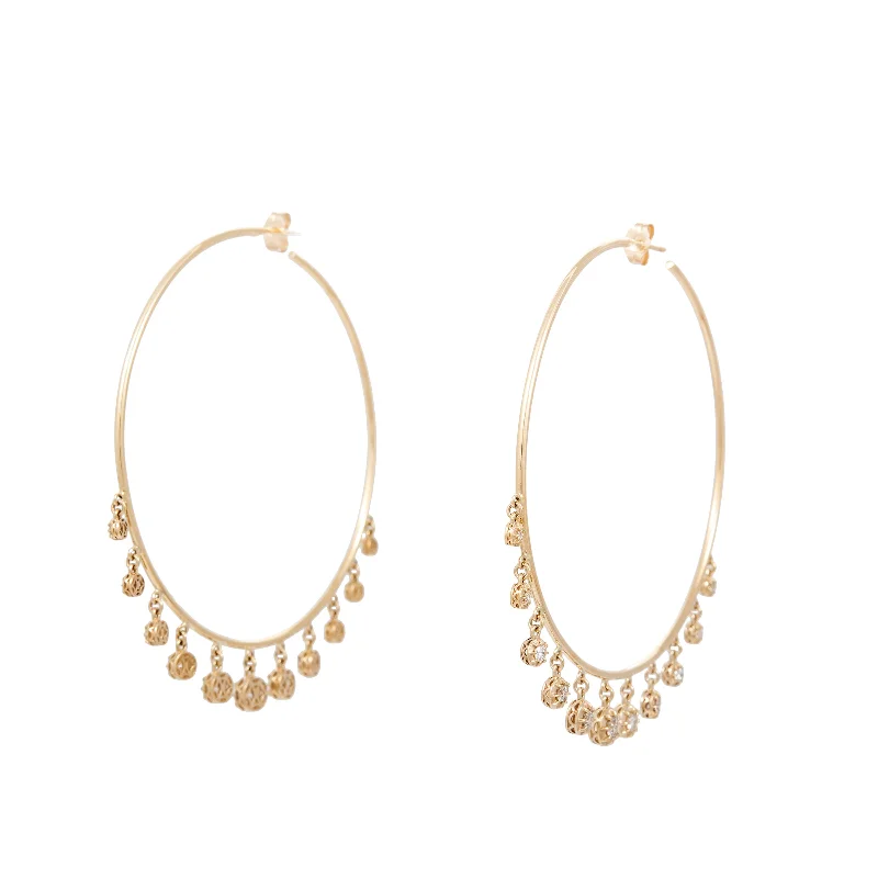 GRADUATED DIAMOND SOPHIA SHAKER HOOPS