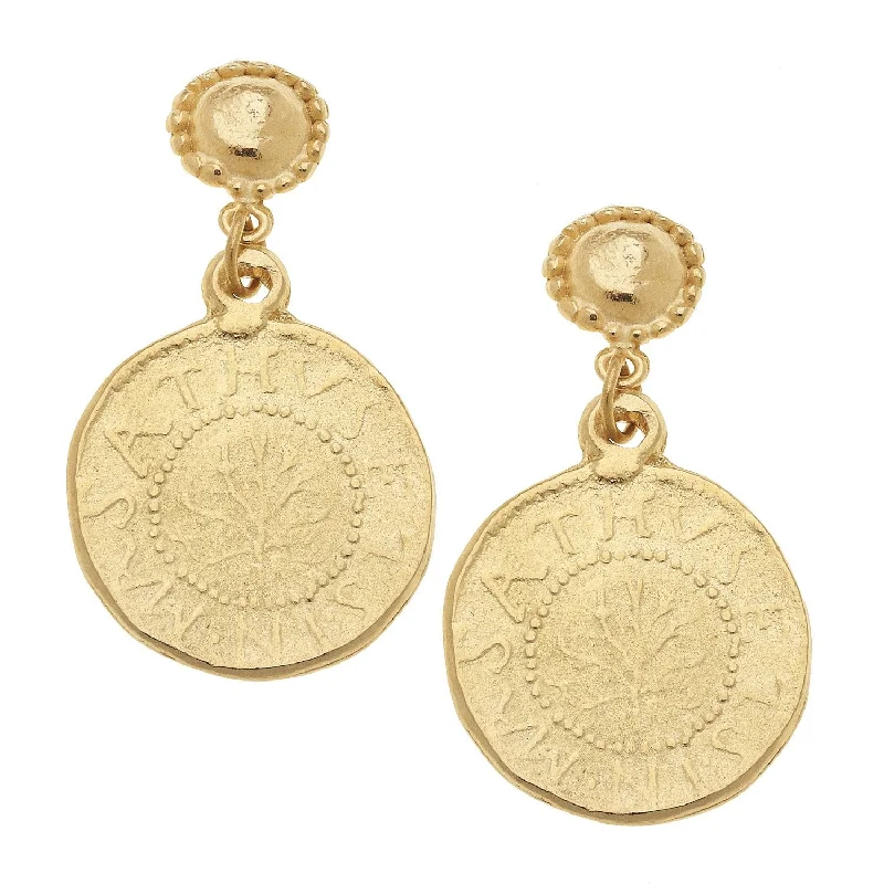 Greek Coin Earrings