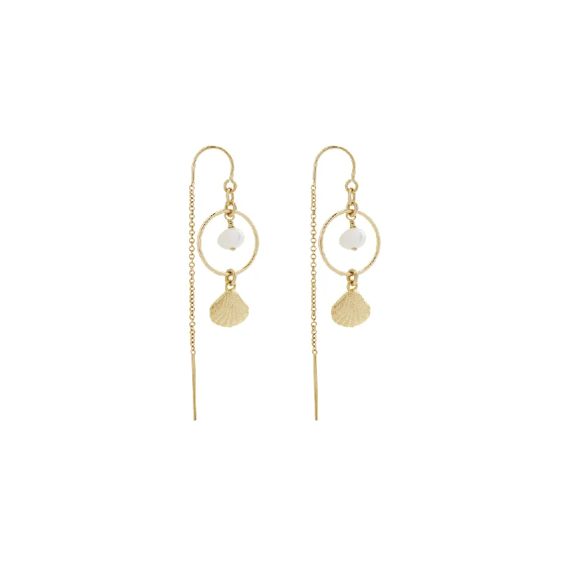 Hestia Thread Earrings - Gold