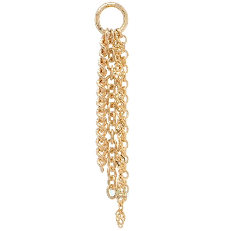 "Bit O Texture" Chain Charm in Gold