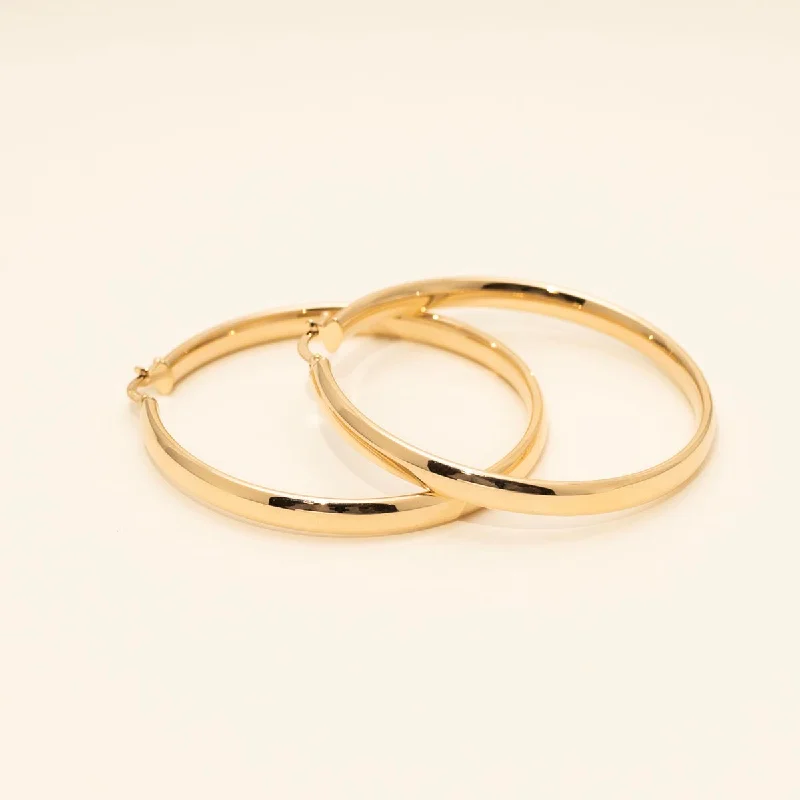 Large Hoop Earrings in 14kt Yellow Gold