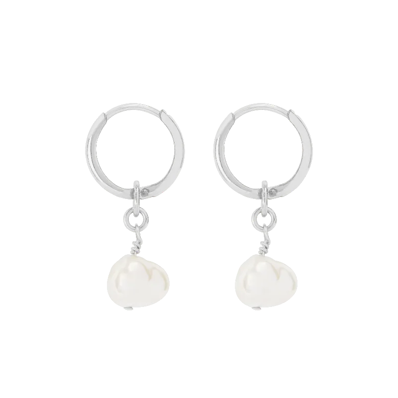 Lucia Mini Hoop Earrings - Silver