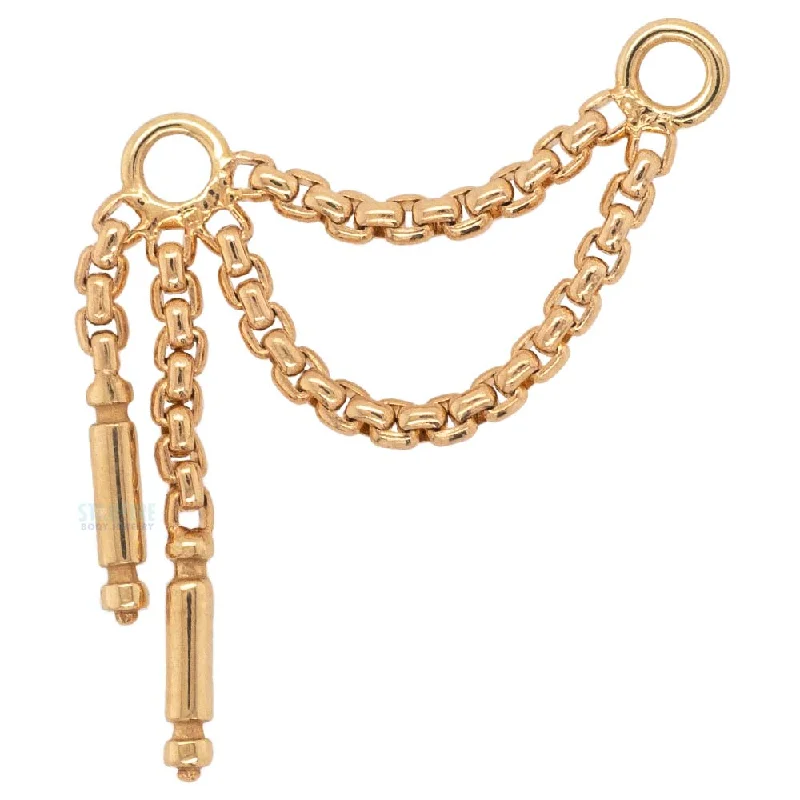 "Meander IV" Chain Attachment in Gold