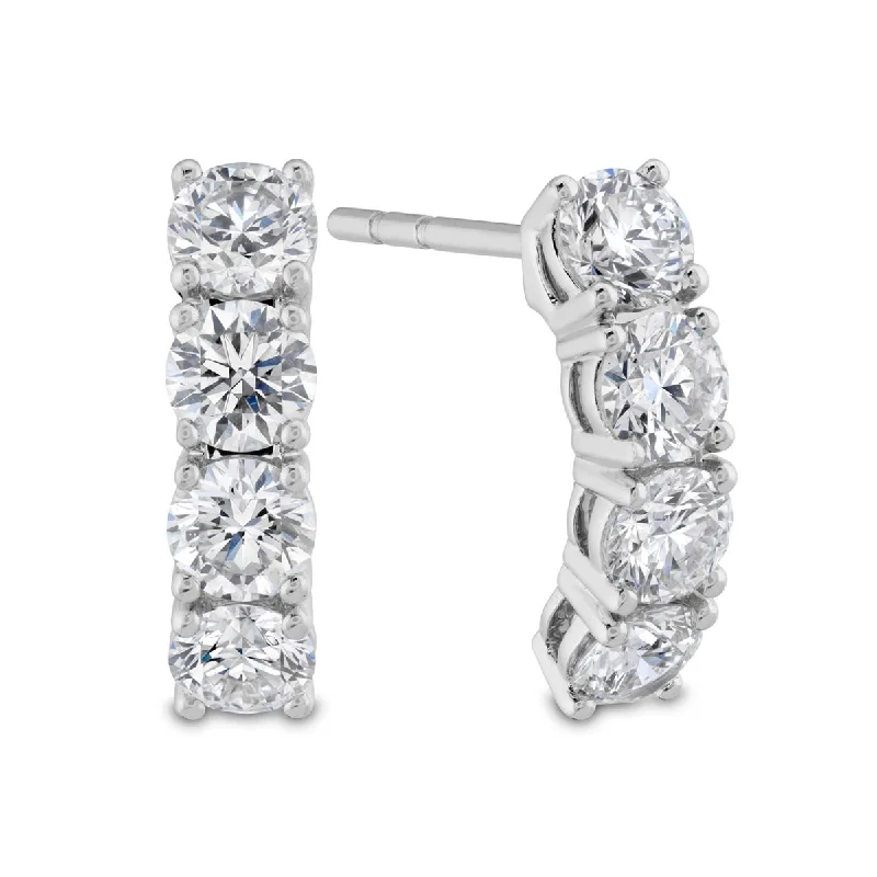 Memoire Diamond Earrings in 18kt White Gold (1ct tw)