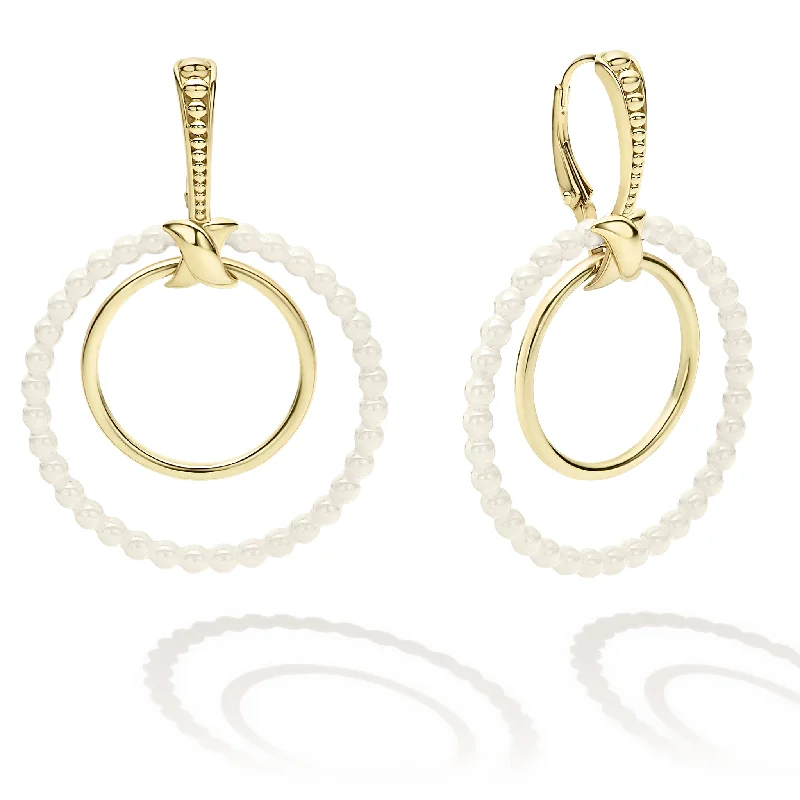 Meridian Double Circle 18K Gold Earring Set