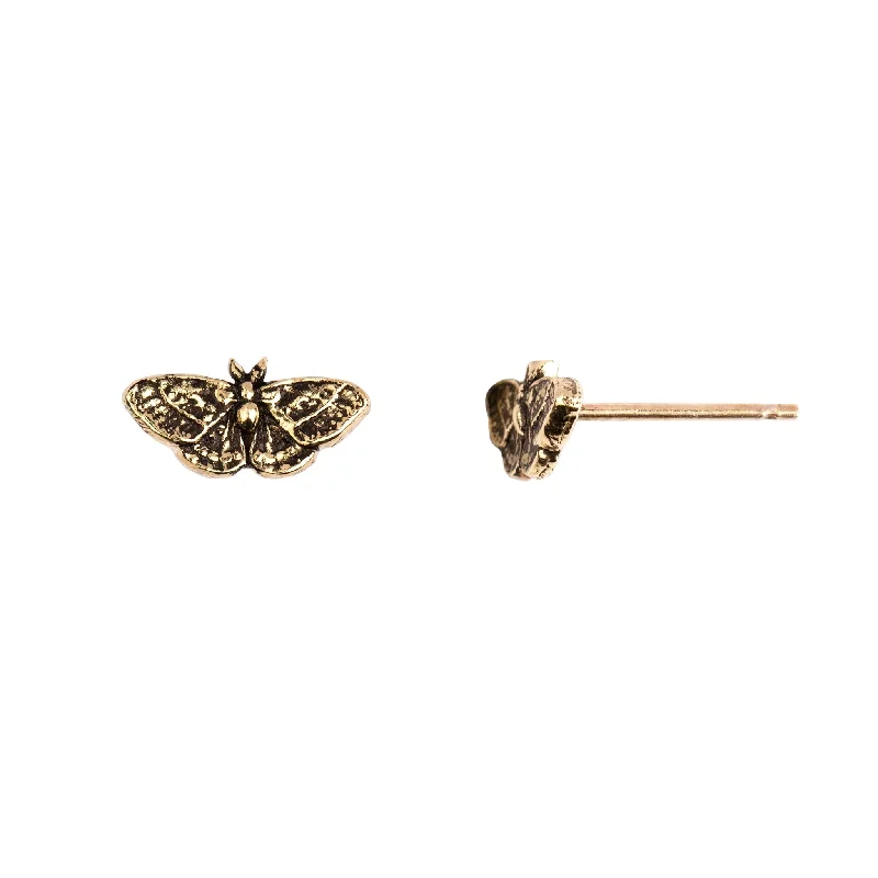 Moth 14K Gold Stud