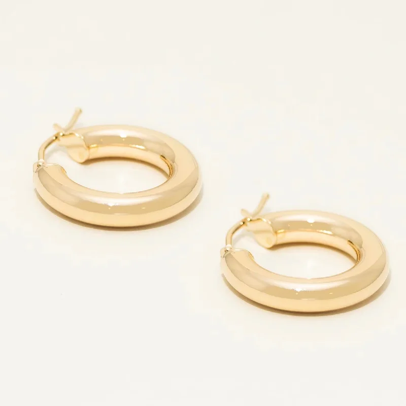 Polished Hoop Earrings in 14kt Yellow Gold