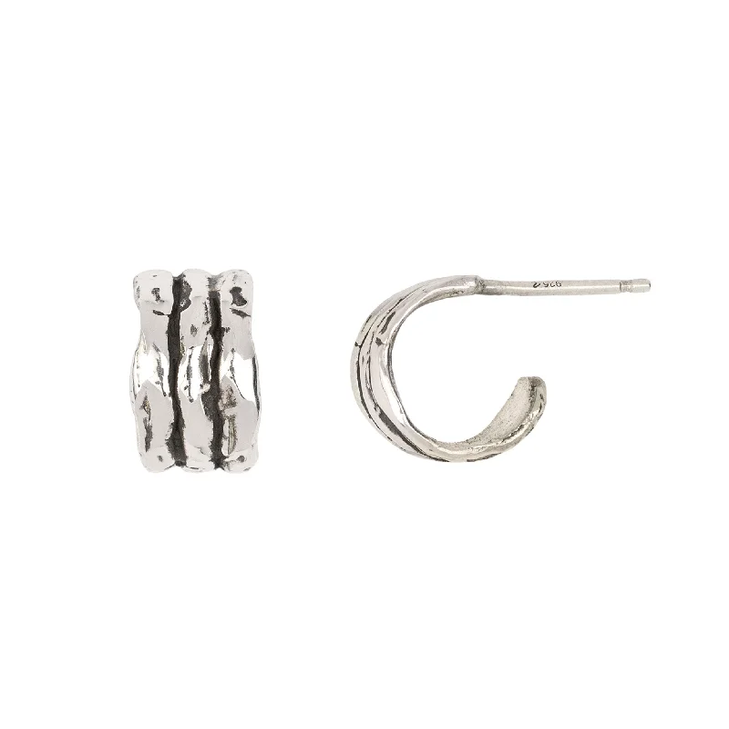 Ridged Huggie Earring