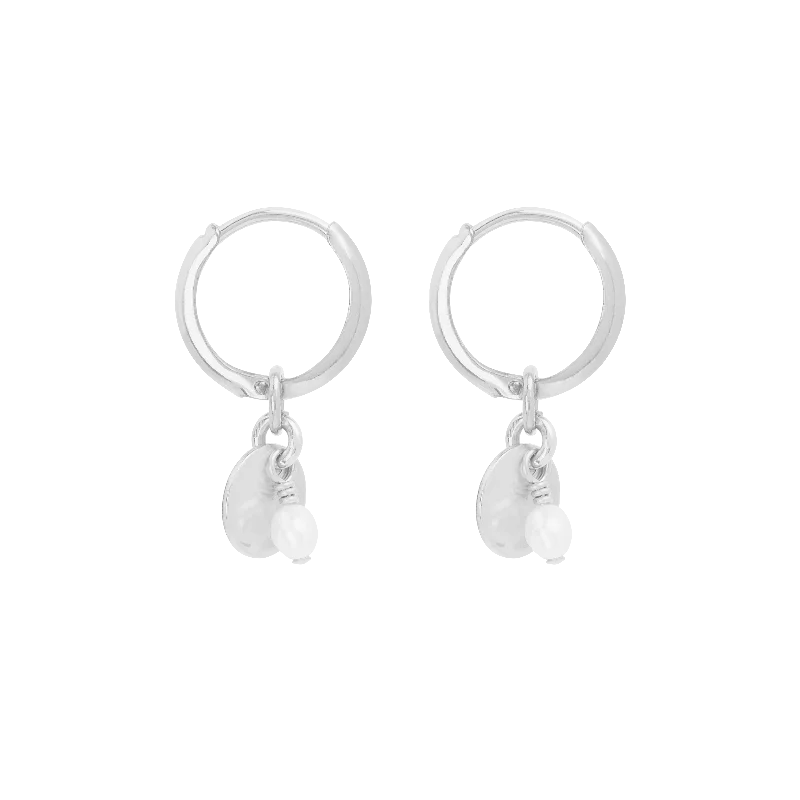 Sia Mini Hoop Earrings - Silver