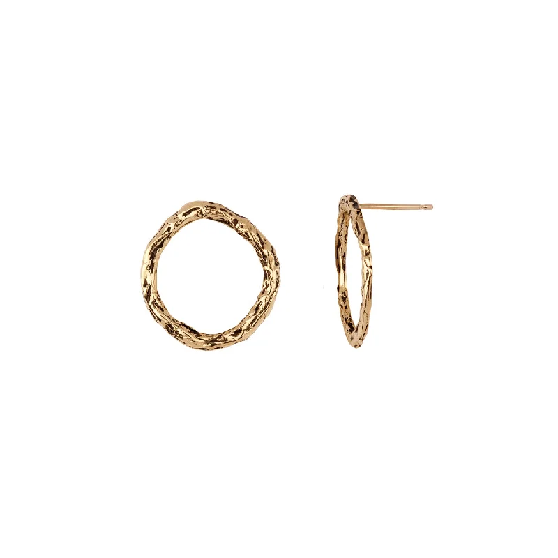 Small Open Circle 14K Gold Stud