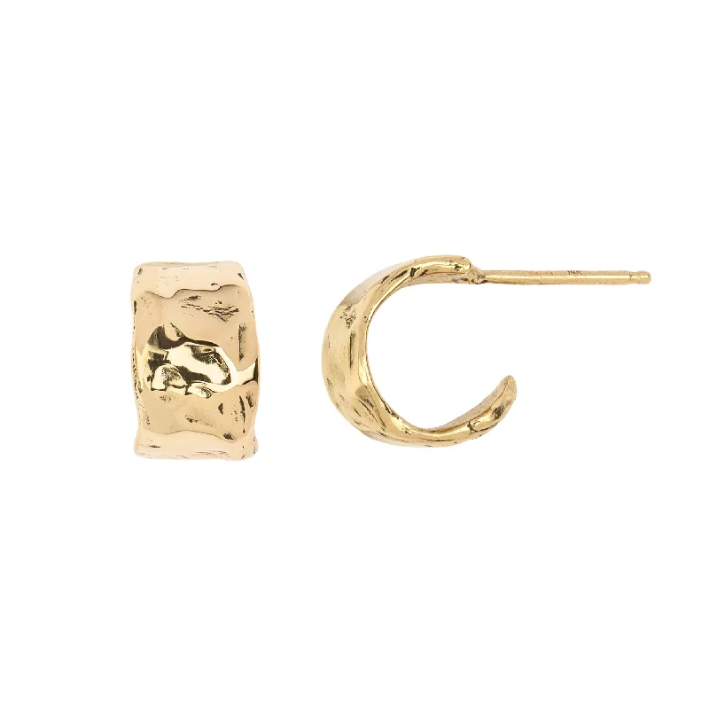 Solid 14K Gold Huggie Earring