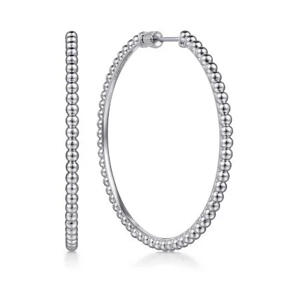 Sterling Silver Bujukan Classic Hoop Earrings