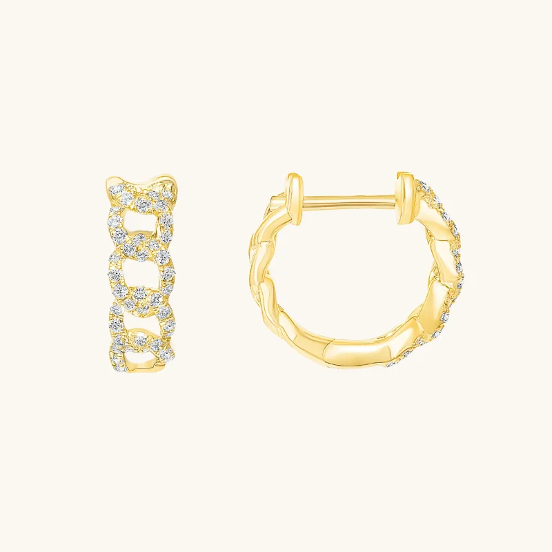 The Gianni Chain Huggie Earrings