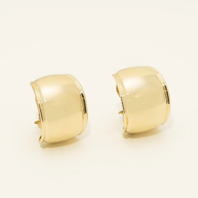 Wide Hoop Earring in 14kt Yellow Gold