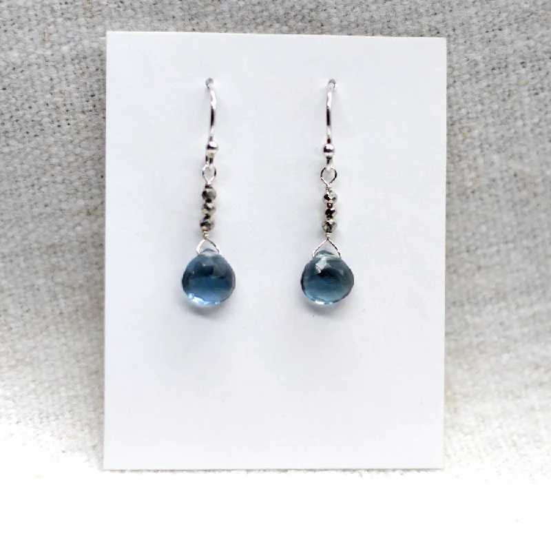 Blue Quartz Raindrop Earrings