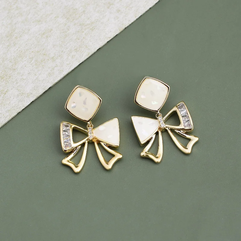 Bow Fashionable Dangler Earrings