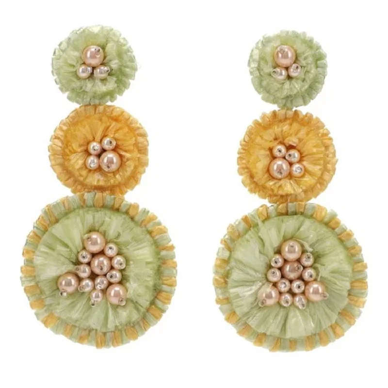 Brigida Drop Earrings In Green/yellow