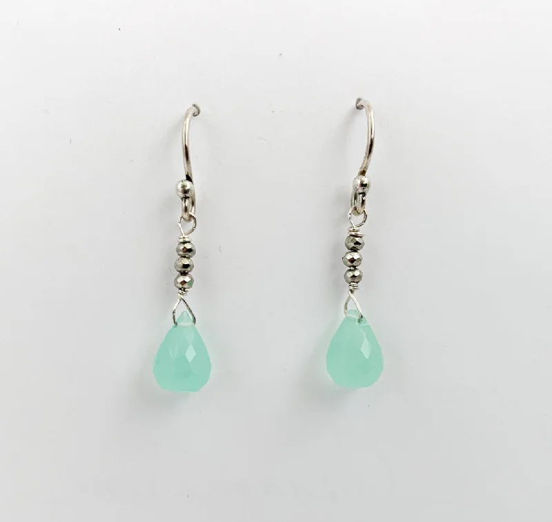 Chalcedony Raindrop Earrings