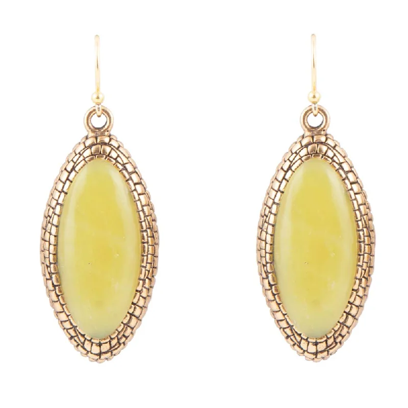 Palios Green Jade Drop Earrings