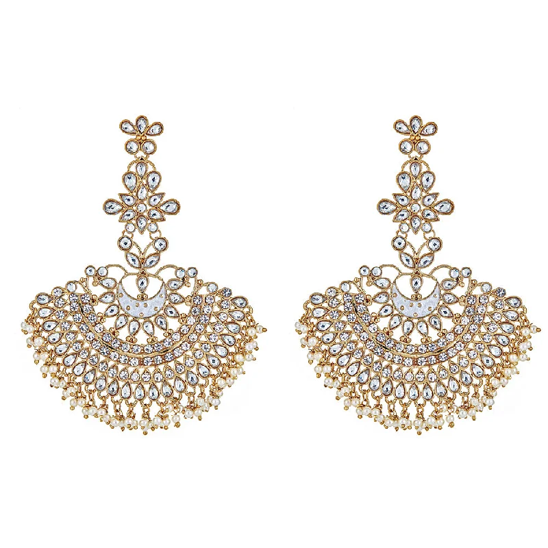 Vanda Drop Earrings in White