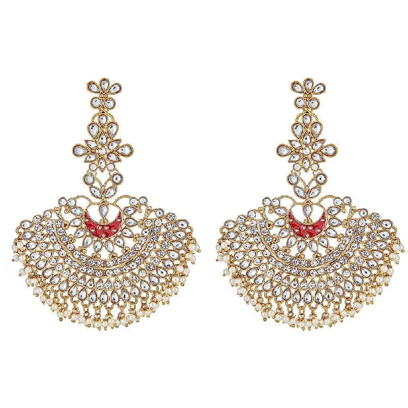 Vanda Drop Earrings in Red