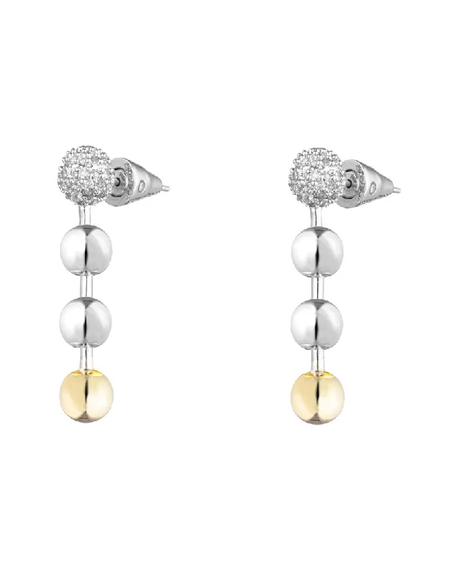 Eddie Borgo 12K CZ Ball Drop Earrings