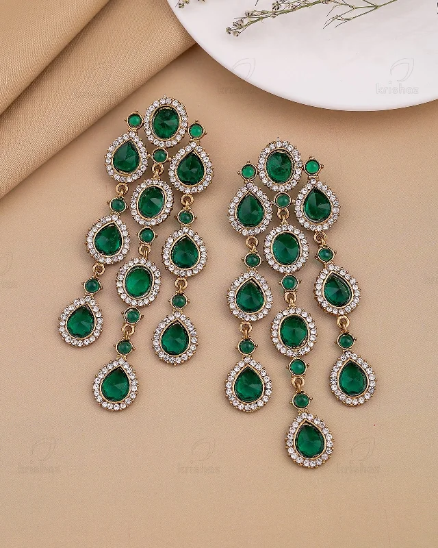 Gulzar Golden Dangler Earrings - RANG