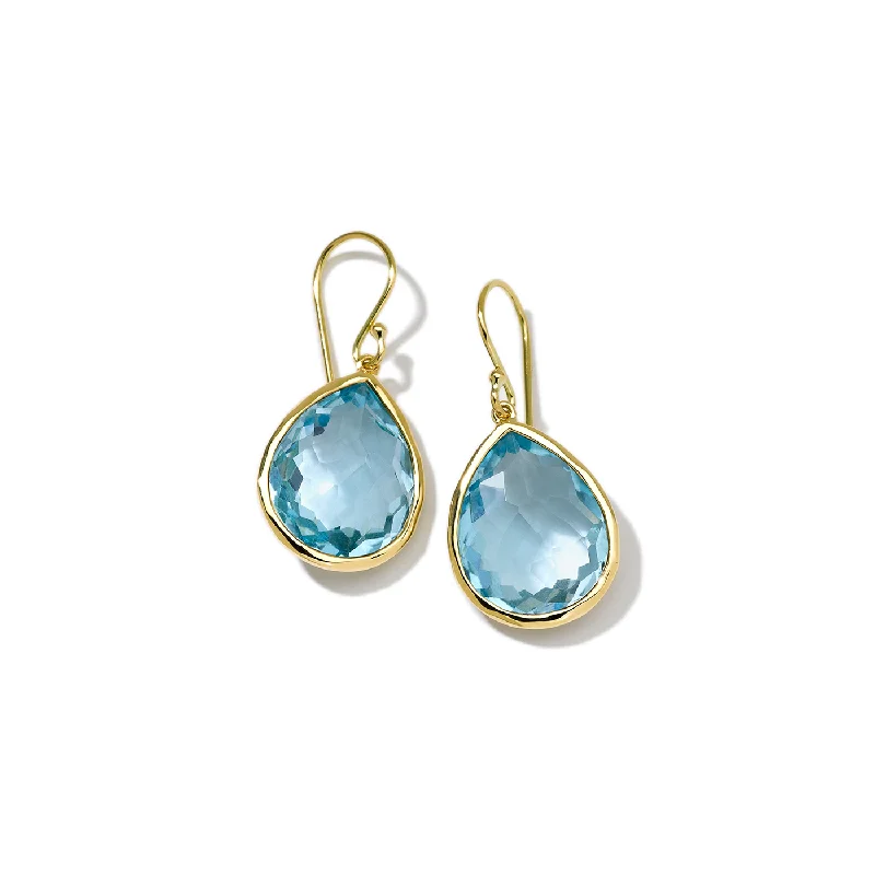 IPPOLITA Rock Candy Medium Teardrop Earrings in Blue Topaz