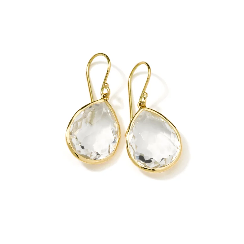 IPPOLITA Rock Candy Medium Teardrop Earrings in Rock Crystal